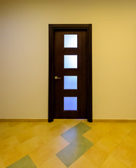 Japanese style interior door in brown 