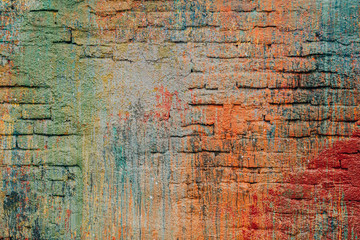 colourful brick wall background texture