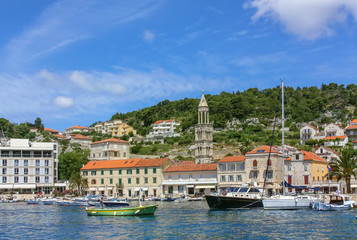 Fototapeta na wymiar View of Hvar town, Croatia
