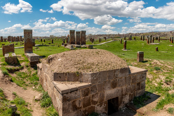 Ahlat, Bitlis - Turkey. The widest cemetery in the world: Selçuk Cemetery in Ahlat.