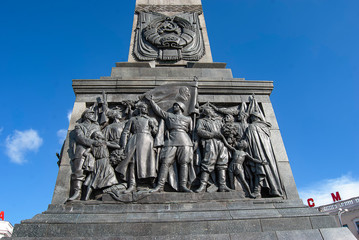 Obraz premium The Victory Square Monument in Minsk, Belarus