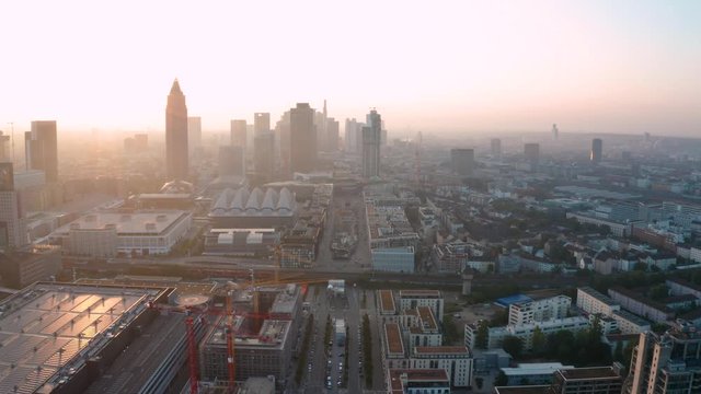 Frankfurt City Skyline Sunrise