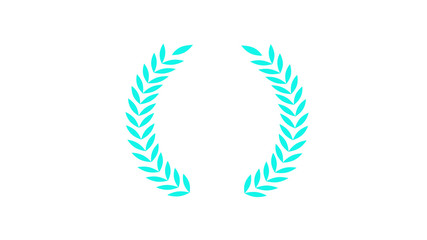 Fototapeta premium Cyan wheat icon on white background,New wheat icon