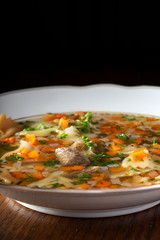 Beef soup with vegetables