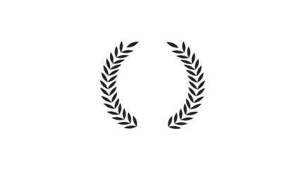 Black wheat icon on white background,wreath icon,New wheat icon