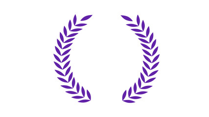 New purple dark wheat icon,wreath icon on white background,wheat logo icon