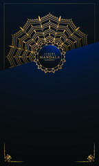
Luxury ornamental mandala design background  with golden 
arabesque pattern arabic islamic east style