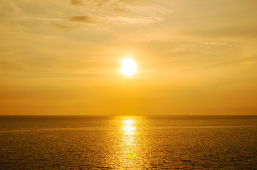 Dramatic sunset   in Thailand