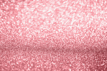 Abstract red glitter sparkle with heart bokeh light for Valentines background