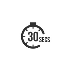 30 seconds Countdown Timer icon set. time interval icons. Stopwatch and time measurement. Stock Vector illustration isolated on white background.