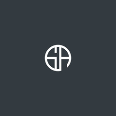 Letter GA logo template design in Vector illustration 