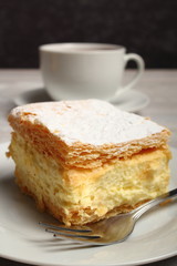 Cream Pie. Two layers of puff pastry filled with whipped cream.