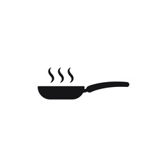 Frying pan vector icon isolated