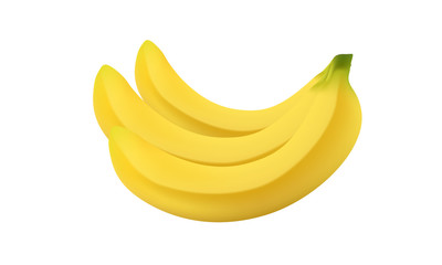 Set of bunches banana vector illustration on White Background