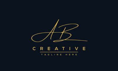 AB Letter logo Design Template Vector. Modern letters A B, A&B Alphabet icon.