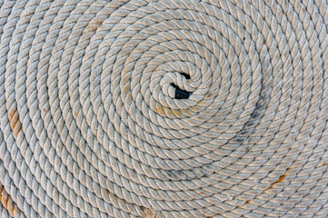 Ship mooring ropes