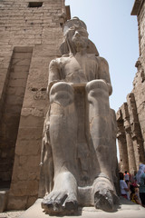 Temple of Luxor, located in the heart of ancient Thebes, consecrated to the god Amon, under his two aspects Amon-Ra, in Egypt, Africa