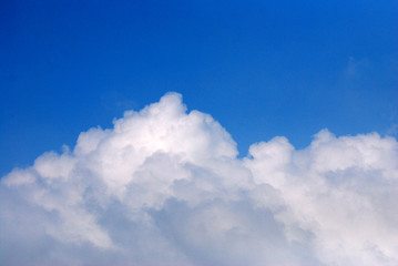 Nature Clearly blue Sky and White Clouds Texture Background