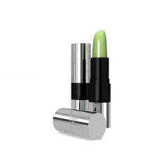 green lipstick isolated on white