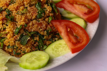 Turkish Food, bulgur / Kısır food.