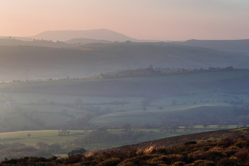 Rolling Hills at Sunset in United Kingdom
