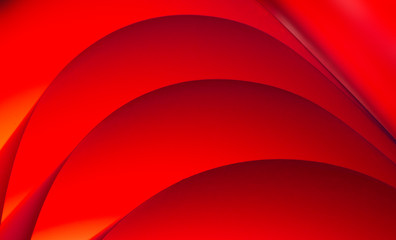 Waves of red colored paper sheets