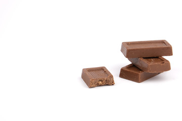 Chocolate, chocolates on a white background