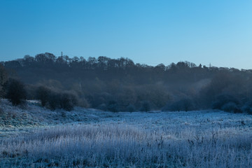 Obraz na płótnie Canvas British Countryside at Frosty Morning