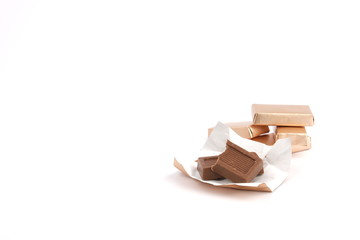 Chocolate, chocolates on a white background