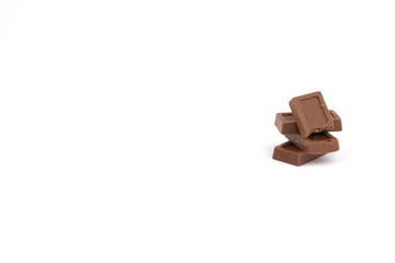 Chocolate, chocolates on a white background