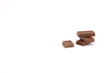 Chocolate, chocolates on a white background