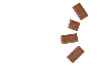 Chocolate, chocolates on a white background