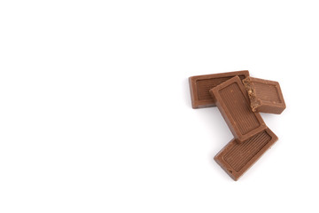 Chocolate, chocolates on a white background