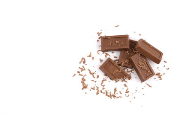 Chocolate, chocolates on a white background