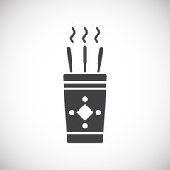 Yoga related icon on background for graphic and web design. Creative illustration concept symbol for web or mobile app