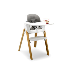 high chair for baby isolated on white 