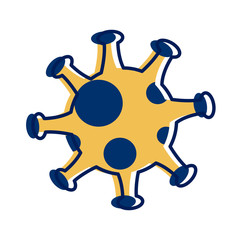 covid 19 particle flat style icon