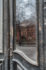 Doors of an old house in nineteenth century Petersburg