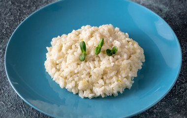 Portion of risotto