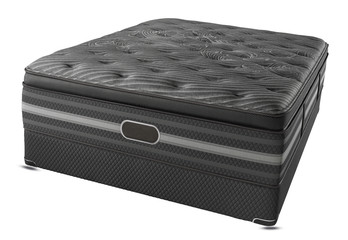 black king size bed isolated on white