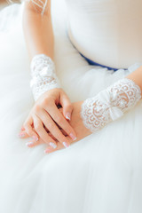 Girl holding hands on the belt