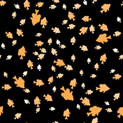 Fish seamless pattern. Vector color image background.