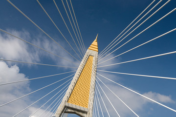 Fototapeta premium bridge, architecture, sky, cable