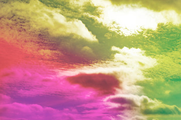 abstract simple clouds in the sky panorama, heaven on earth and dramatic colors, background of the summer holdiays