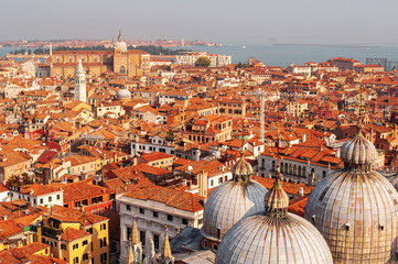 Venice,Italy. Aerial  view from San Marco Campanile.
