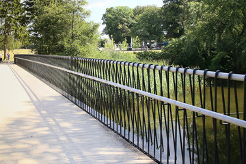 Bridge in a green park in copenhagen