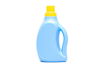 Detergent plastic bottle isolated on white background.