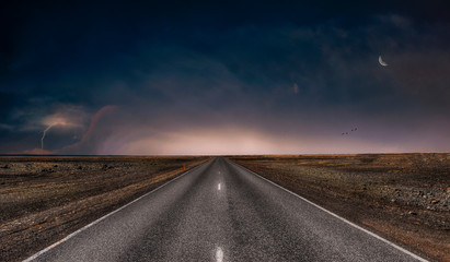 The ring road in iceland