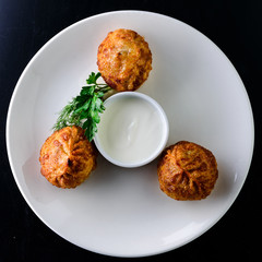 large fried manti dumplings