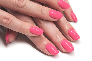Female hand. A beautiful manicure.